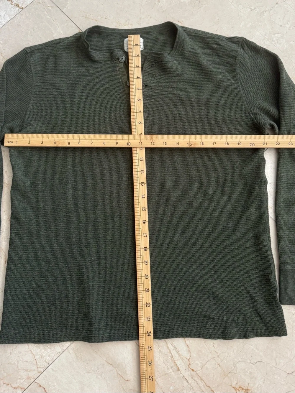 J. Crew Olive Green Thermal Henley